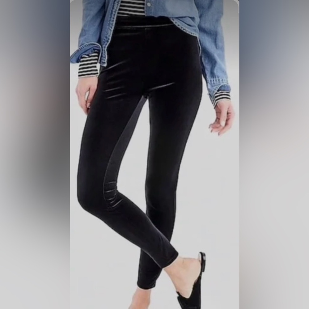 J Crew Black Velvet Pants
